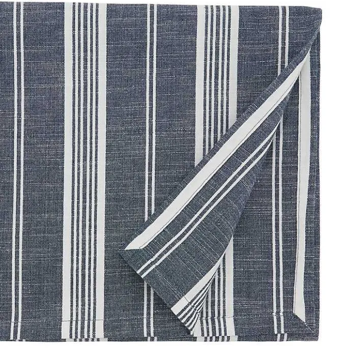 Sale Kirklands Home Deep Blue Thin Striped Table Runner