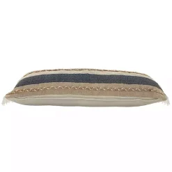 Discount Kirklands Home Denim Blue Braided Stripe Lumbar Pillow