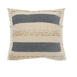 Outlet Kirklands Home Denim Blue Braided Stripe Throw Pillow, 20 in.