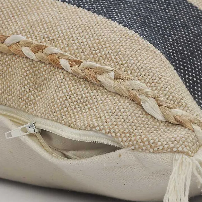 Outlet Kirklands Home Denim Blue Braided Stripe Throw Pillow, 20 in.