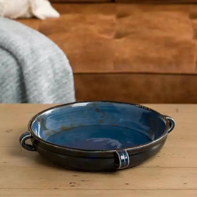 Outlet Kirklands Home Denim Ceramic Decorative Bowl Blue
