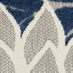 Sale Kirklands Home Denim Floral Burst Round Outdoor Area Rug