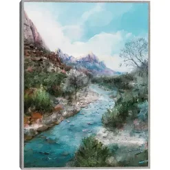 Discount Kirklands Home Desert Blues Framed Canvas Art Print