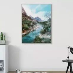 Discount Kirklands Home Desert Blues Framed Canvas Art Print