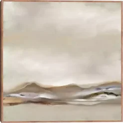 Kirklands Home Desert View Framed Canvas Art Print Gray