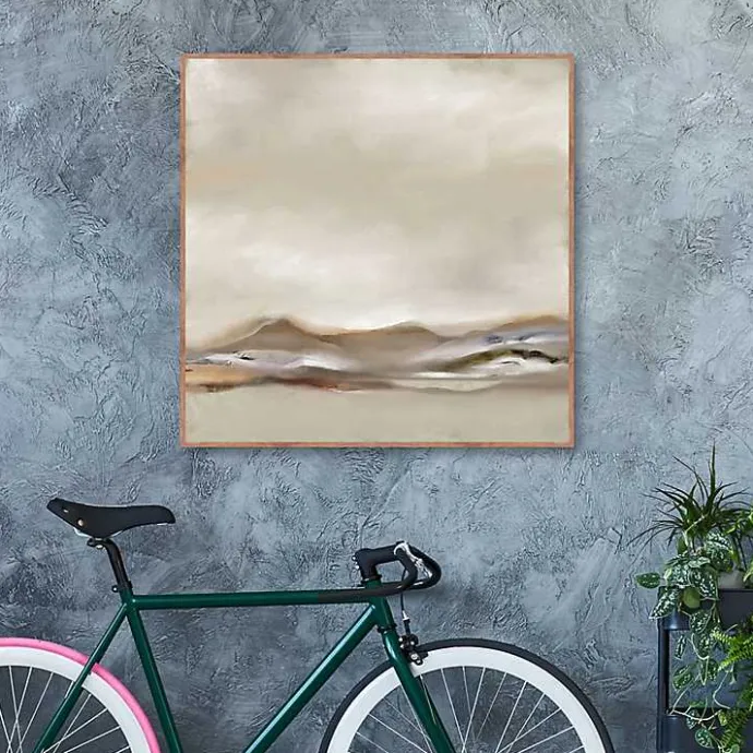 Kirklands Home Desert View Framed Canvas Art Print Gray