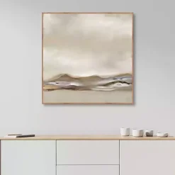 Kirklands Home Desert View Framed Canvas Art Print Gray