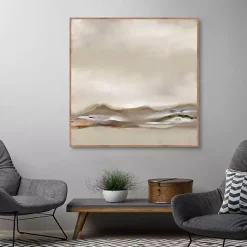 Kirklands Home Desert View Framed Canvas Art Print Gray
