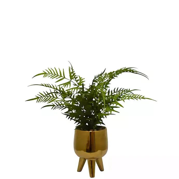Best Kirklands Home Desktop Palm Plant in Gold Planter