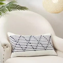 Best Kirklands Home Diamond Weave Lumbar Pillow Ivory