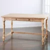 Clearance Kirklands Home Diane Spindle Leg Blond Wood Desk