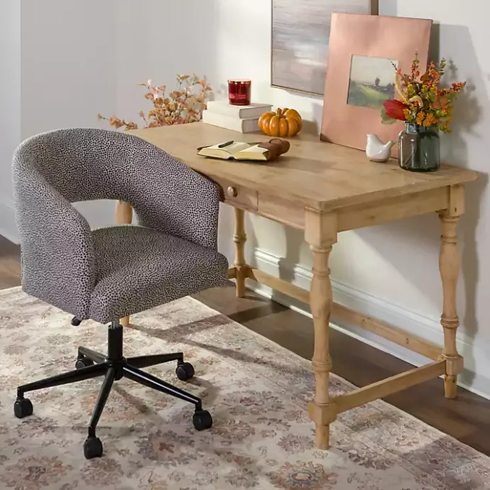 Clearance Kirklands Home Diane Spindle Leg Blond Wood Desk