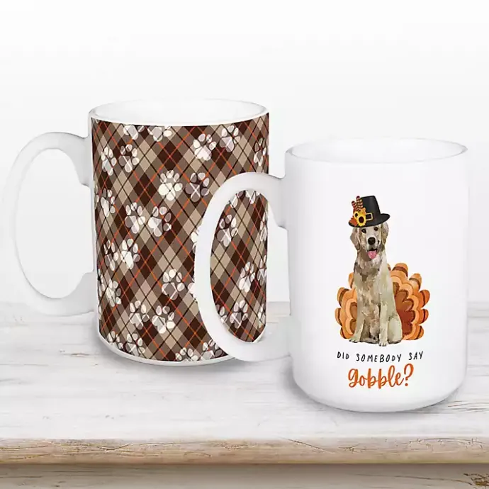 Best Kirklands Home Did Someone Say Gobble Mugs, Set of 2