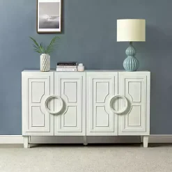 Hot Kirklands Home Dietrich Wood 4-Door Sideboard White