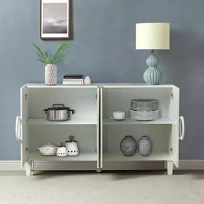 Hot Kirklands Home Dietrich Wood 4-Door Sideboard White