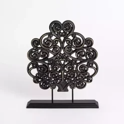 Outlet Kirklands Home Distressed Scroll Statuette Black