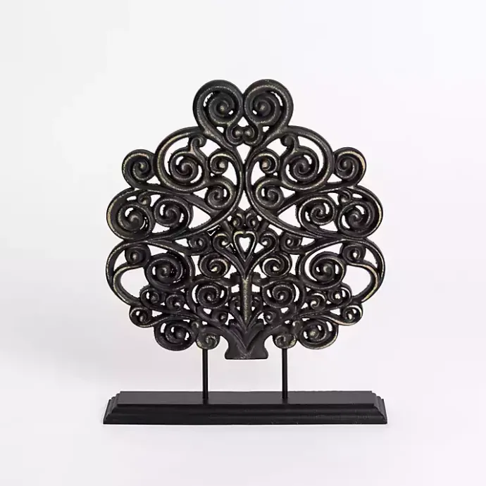 Outlet Kirklands Home Distressed Scroll Statuette Black