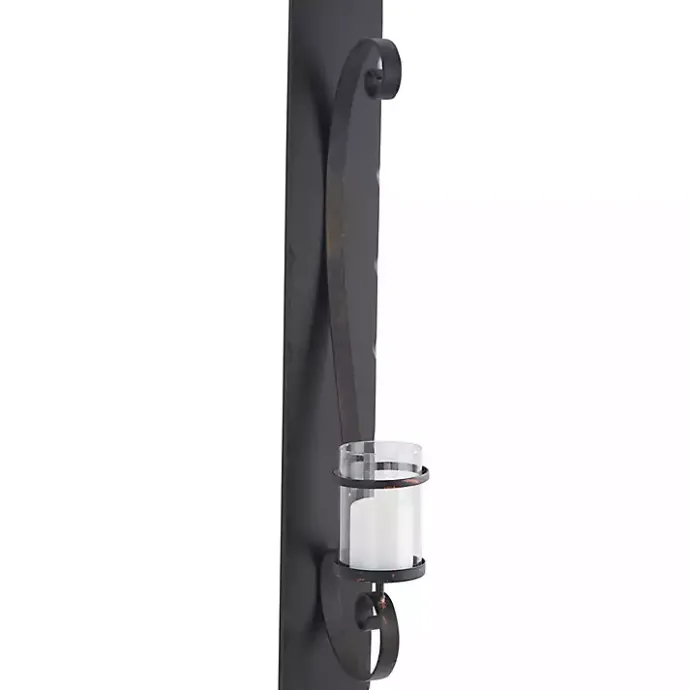 Sale Kirklands Home Distressed Black Scrolled Metal Sconce