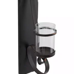 Sale Kirklands Home Distressed Black Scrolled Metal Sconce