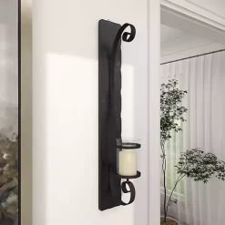 Sale Kirklands Home Distressed Black Scrolled Metal Sconce