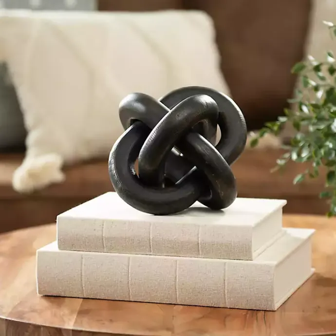 Best Kirklands Home Distressed Wooden Knot Black