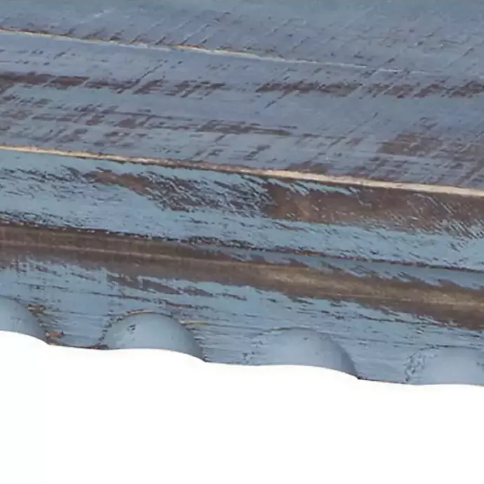 Best Kirklands Home Distressed Wood Antique Bench Blue