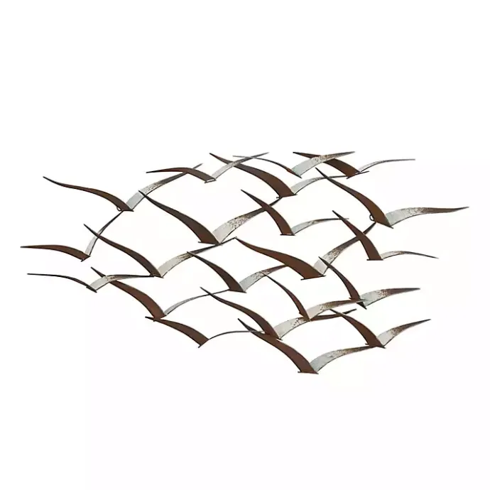 Best Kirklands Home Distressed Metal Flock of Birds Wall Plaque Brown