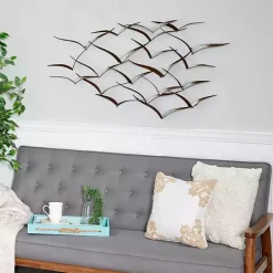 Best Kirklands Home Distressed Metal Flock of Birds Wall Plaque Brown