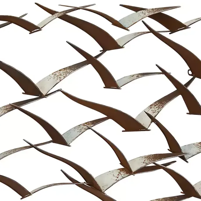 Best Kirklands Home Distressed Metal Flock of Birds Wall Plaque Brown