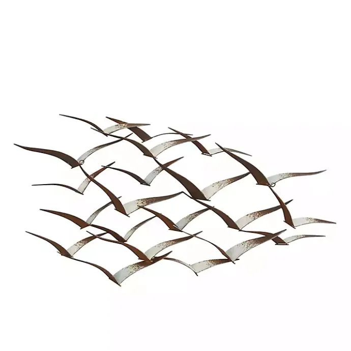 Best Kirklands Home Distressed Metal Flock of Birds Wall Plaque Brown