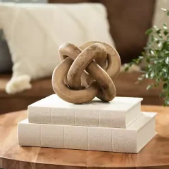 Online Kirklands Home Distressed Wooden Knot Brown