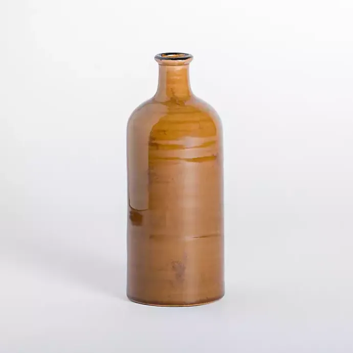 Sale Kirklands Home Distressed Caramel Ceramic Vase Orange