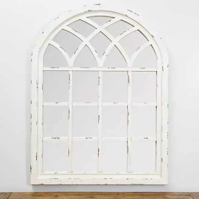Best Kirklands Home Distressed Cream Sadie Arch Mirror Ivory