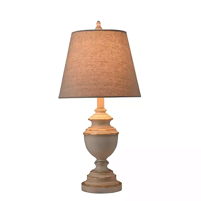 Clearance Kirklands Home Distressed Cream Table Lamp Tan