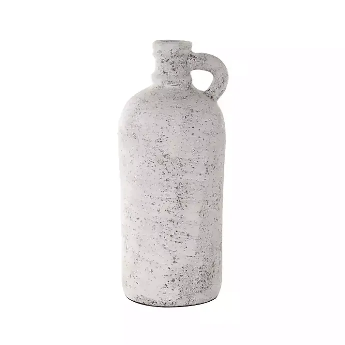 Online Kirklands Home Distressed Cream Terracotta Jug Vase White