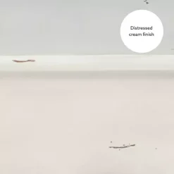 New Kirklands Home Distressed Cream Wood 3-Drawer Coffee Table Ivory