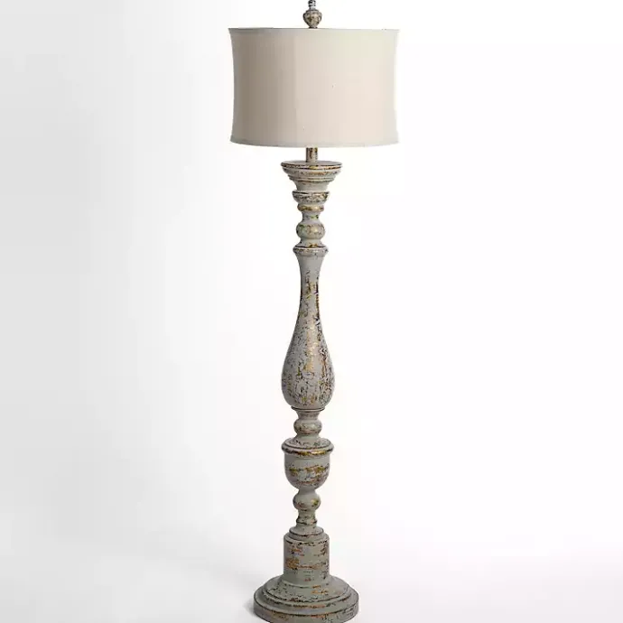 Online Kirklands Home Distressed Eloise Floor Lamp Ivory