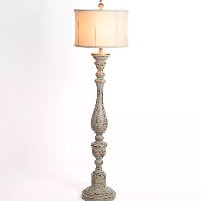 Online Kirklands Home Distressed Eloise Floor Lamp Ivory
