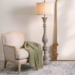 Online Kirklands Home Distressed Eloise Floor Lamp Ivory