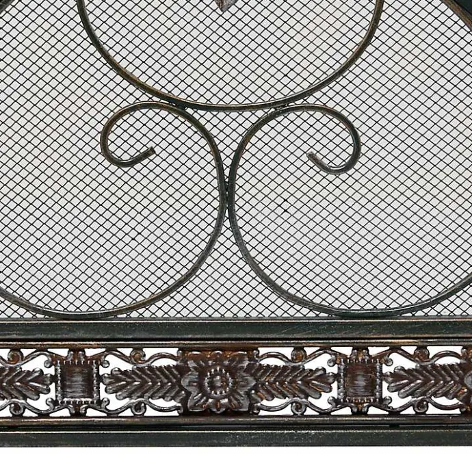 Hot Kirklands Home Distressed Fleur De Lis Three-Panel Fire Screen