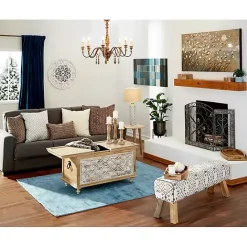 Hot Kirklands Home Distressed Fleur De Lis Three-Panel Fire Screen