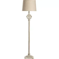 Sale Kirklands Home Distressed Fleur-de-lis Floor Lamp Tan