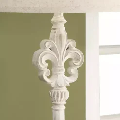Sale Kirklands Home Distressed Fleur-de-lis Floor Lamp Tan