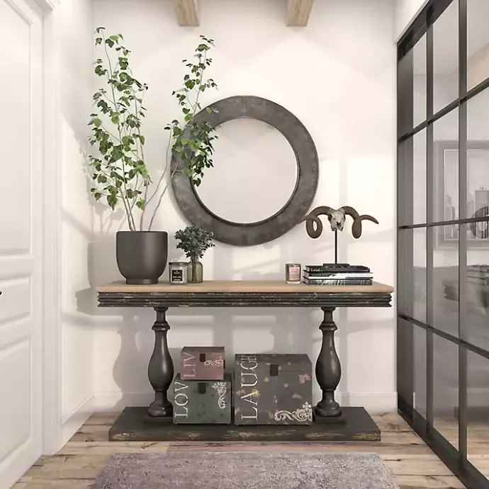 Sale Kirklands Home Distressed Galvanized Curved Framed Mirror