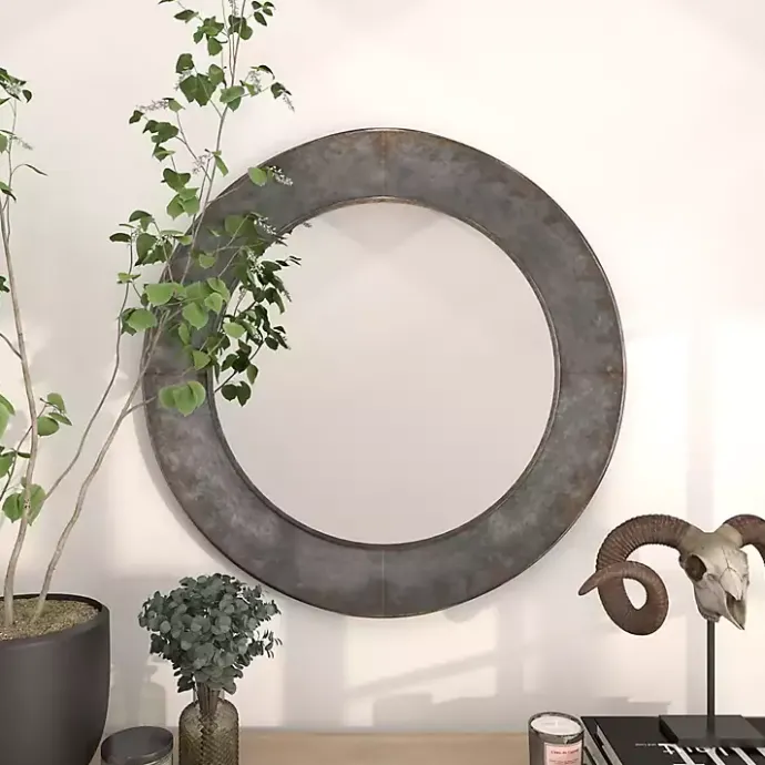 Sale Kirklands Home Distressed Galvanized Curved Framed Mirror