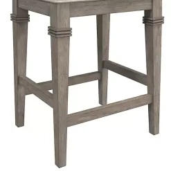 Kirklands Home Distressed Gray and Beige Counter Stool
