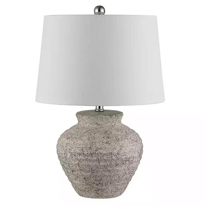 Best Kirklands Home Distressed Gray Ceramic Jug Ledger Table Lamp White