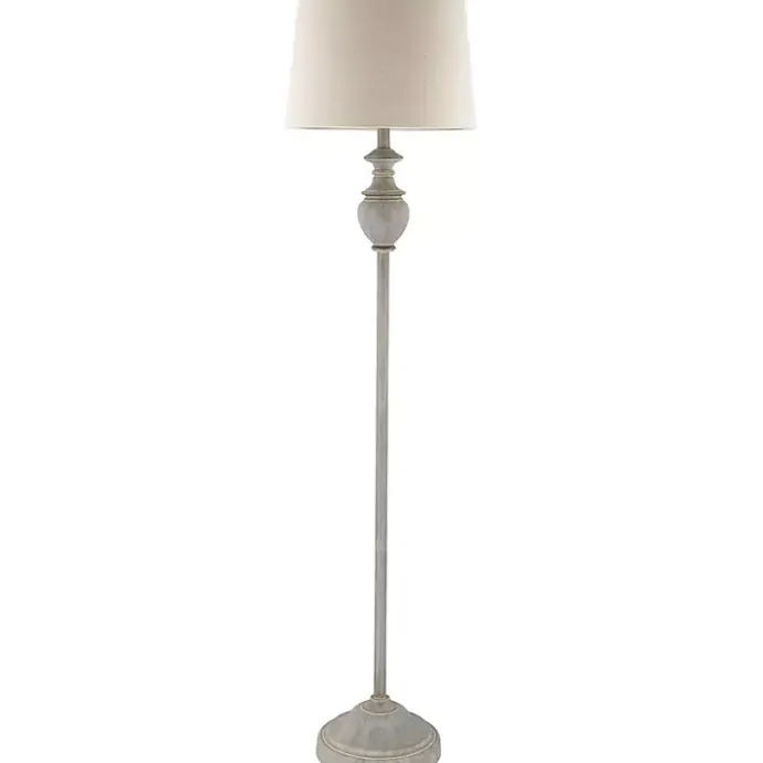Online Kirklands Home Distressed Gray Hadlee Floor Lamp Tan