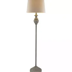 Online Kirklands Home Distressed Gray Hadlee Floor Lamp Tan