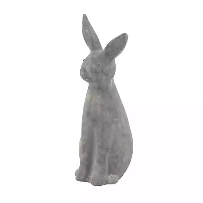 Hot Kirklands Home Distressed Rabbit Outdoor Statue Gray